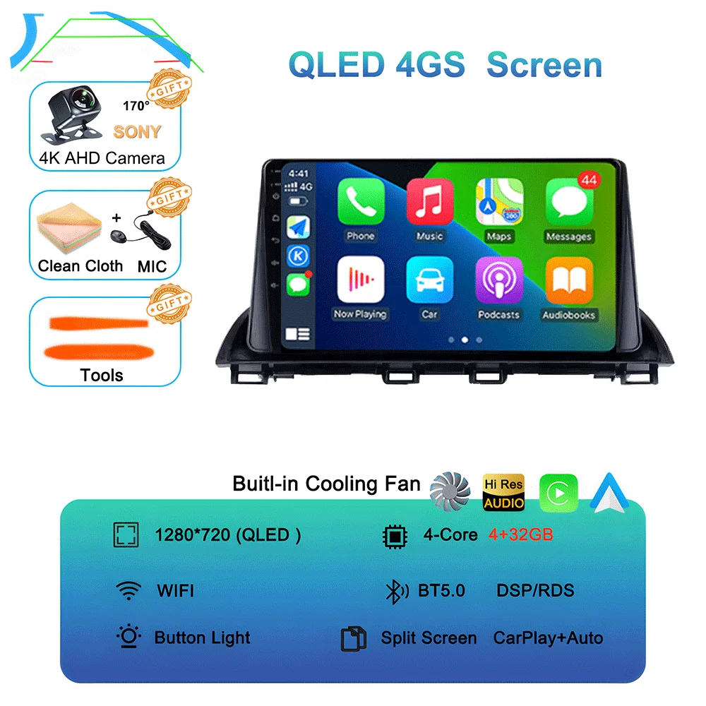 

Автомобильный радиоприемник Android 15 для Mazda 3 Axela 2014-2019 Мультимедийный видеоплеер GPS-навигация Видео Стерео Аудио головное устройство 2DIN DVD