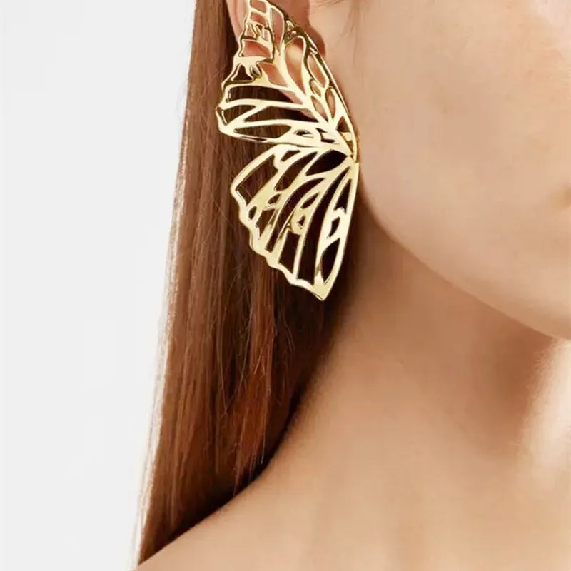 

OE Hot Sale Butterfly Stud Earring For Women Party Gift Metal Korean Pendant Earrings Jewelry