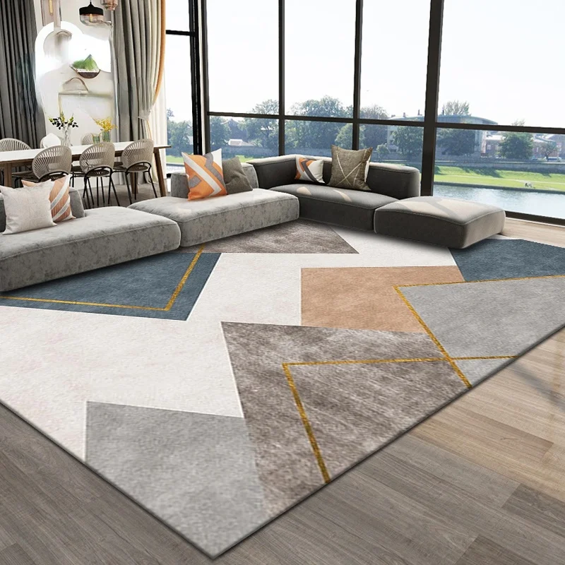 

Nordic Living Room Sofa Coffee Table Carpet Crystal Velvet Washable Bath Mat Bedroom Bedside Blanket Room Decor Non-slip Bottom