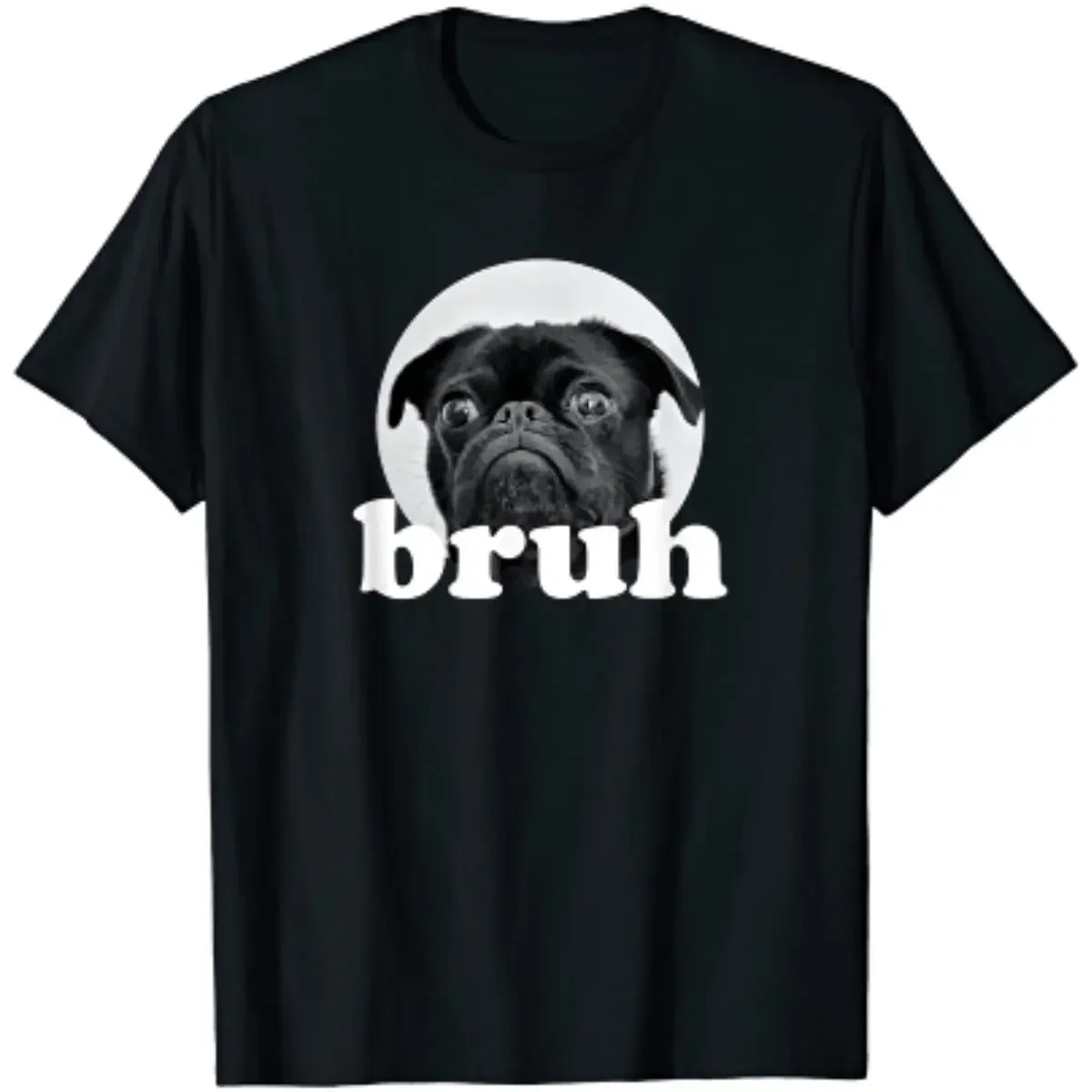 Футболка мужская с принтом мопса говорит что Очаровательная собака повседневная