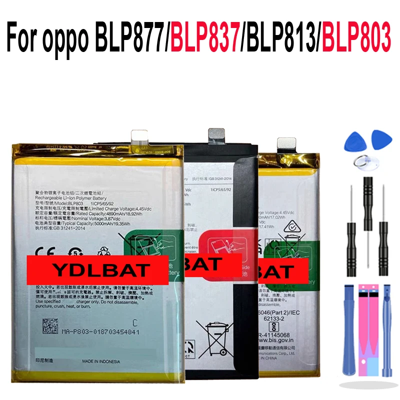 Аккумулятор для OPPO BLP877/BLP837/BLP813/BLP803 Realme V3 V13 V115G RMX3121 8I Realme8pro oneplus nord N100 1 + NORDN10 - купить