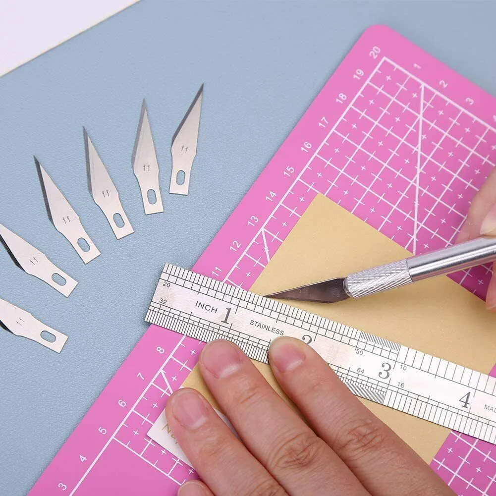 50/100pcs Blades For X-Acto Exacto Tool SK5 Graver Hobby Craft Cutting Tools Rubber Seal Metal Blades Sets For PCB Repair DIY