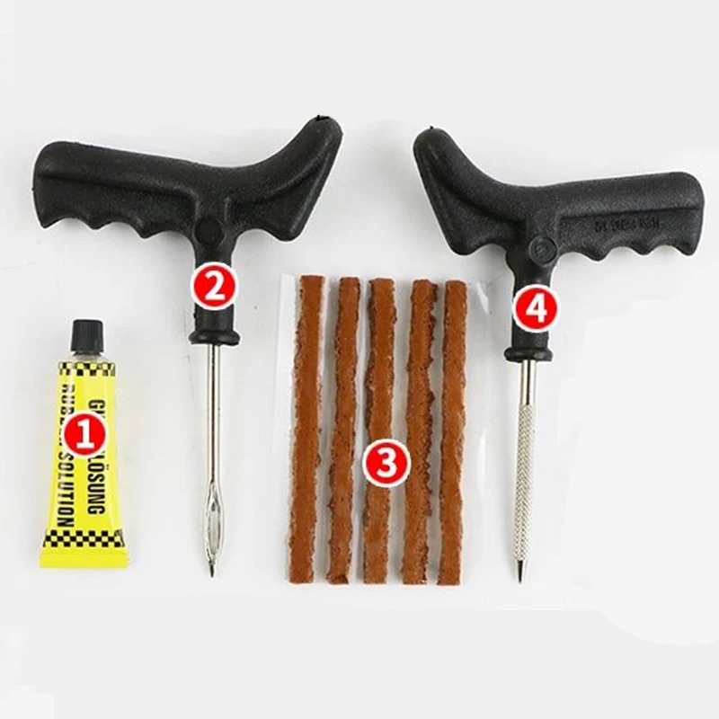 Auto Tools Automotive Bicycle Tire Accessories Car Anti-Puncture Kit Flat Garage Motorcycle Patch Rubber Repair Glue Tubeless