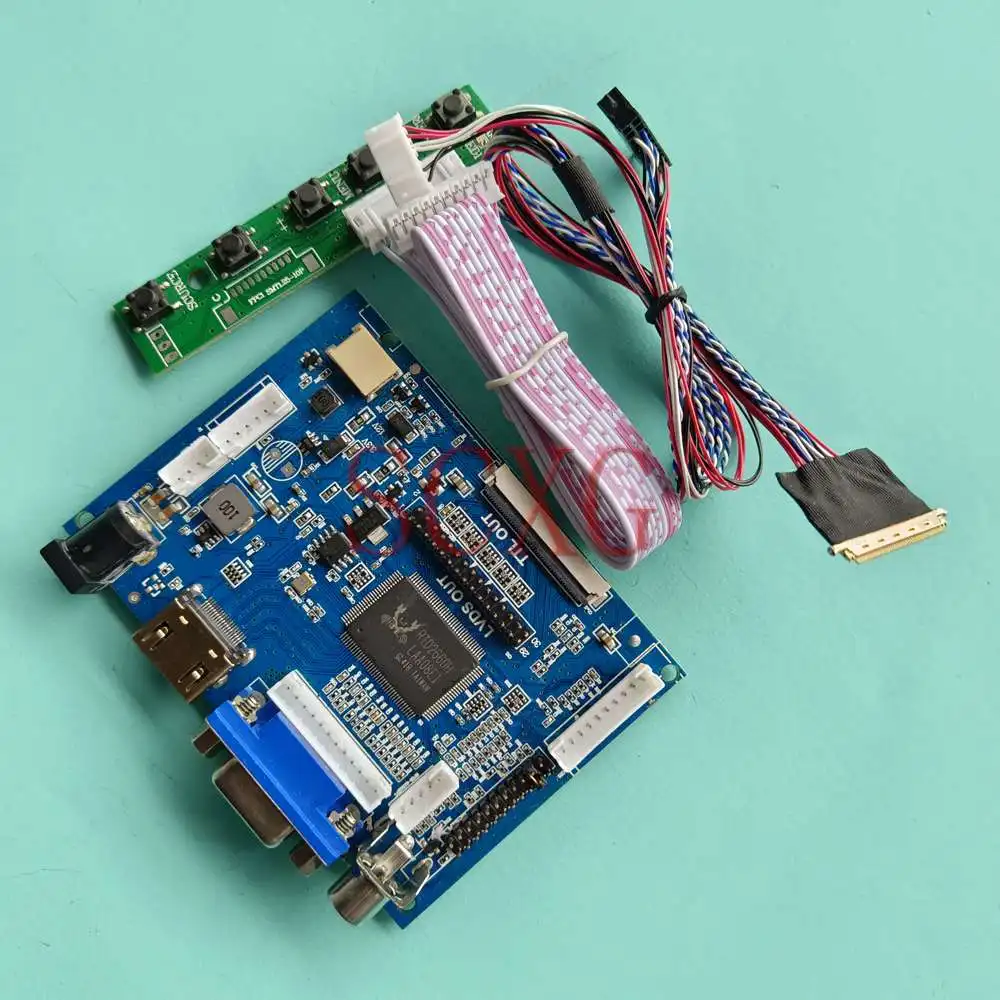 

Плата драйвера контроллера матрицы ЖК-дисплея подходит для Φ VGA + 2AV + HDMI-Совместимость 1920*1080 15,6 "40 контактов LVDS комплект для ноутбуков DIY