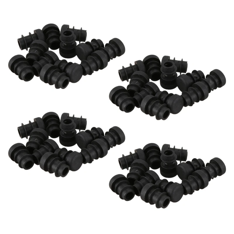

Promotion! 48 Pcs Plastic 12Mm Pipe End Blanking Caps Bung Tube Insert Plug Round Black