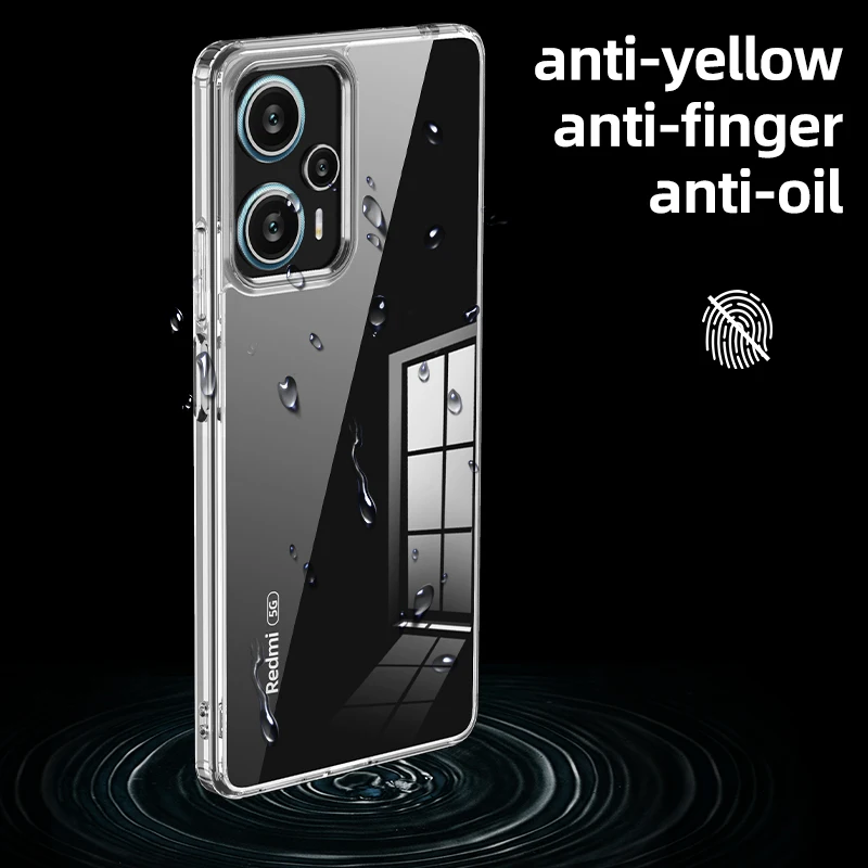 Ультратонкий полупрозрачный ударопрочный чехол для телефона Xiaomi Poco F5 Redmi Note 12 Turbo