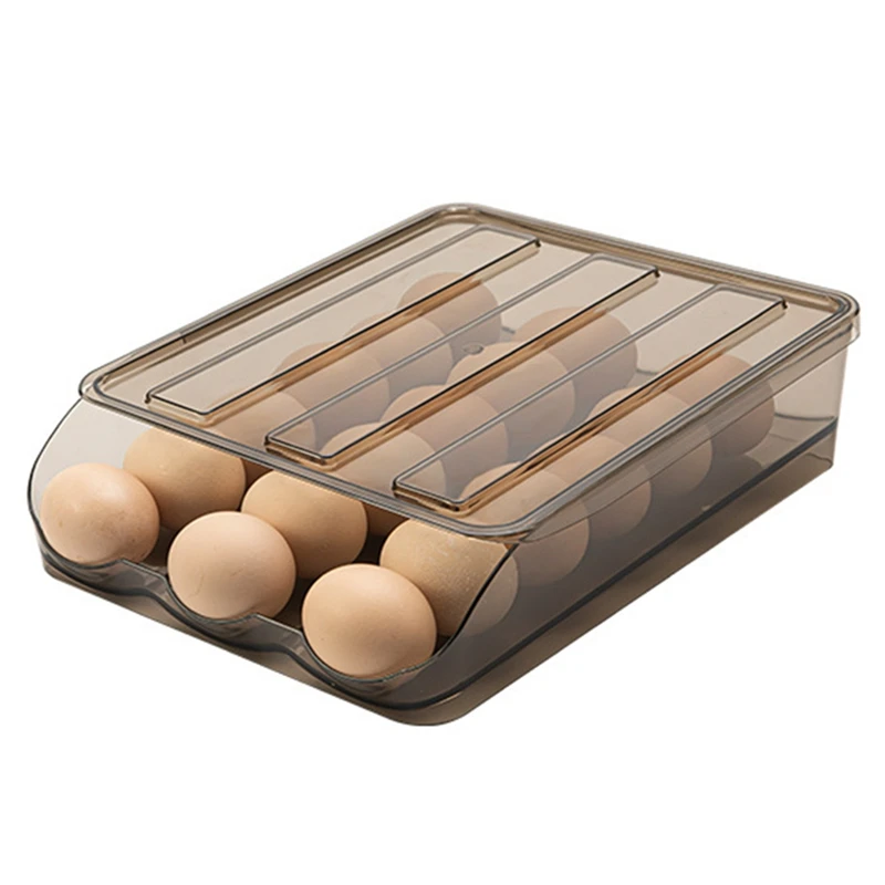 

BEAU-Large Capacity Egg Holder For Refrigerator, Egg Fresh Storage Box, Egg Storage Container Organizer Bin