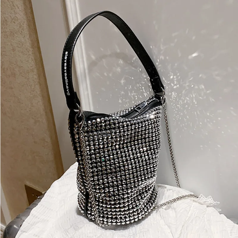

Small Female Pu Leather Crossbody Bags For Women 2022 Diamonds Shoulder Messenger Bag Ladie Hand Sling Luxury Handbag Designer