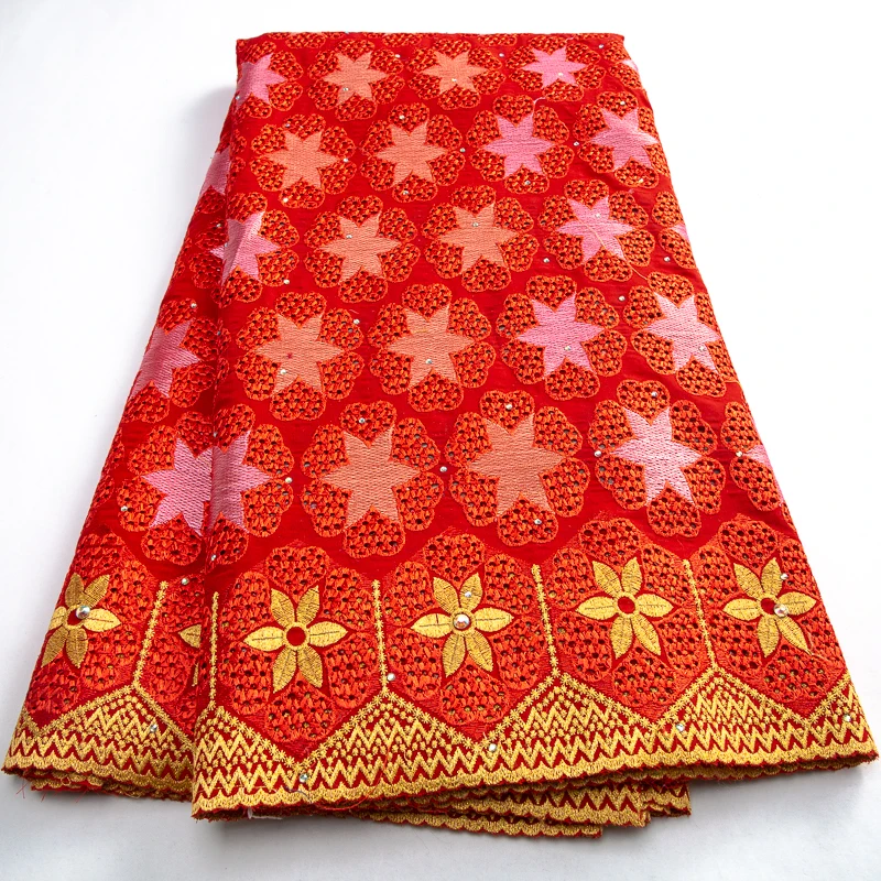 Африканская швейцарская версия 2023 последняя нигерийская вышивка хлопковое