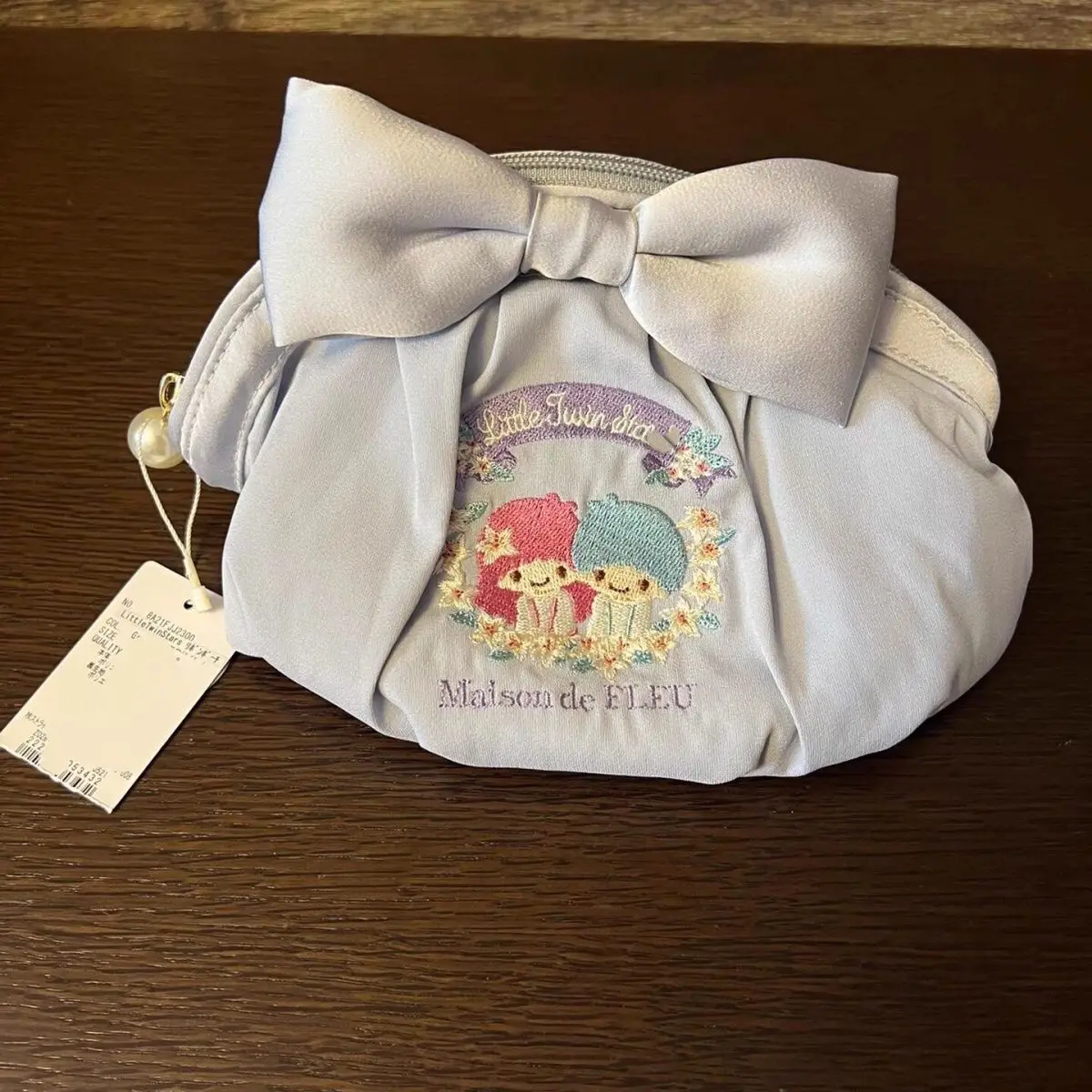 Новинка 2024 косметичка LittleTwin Stars Sanrio с мультяшным бантом мультяшная сумка на