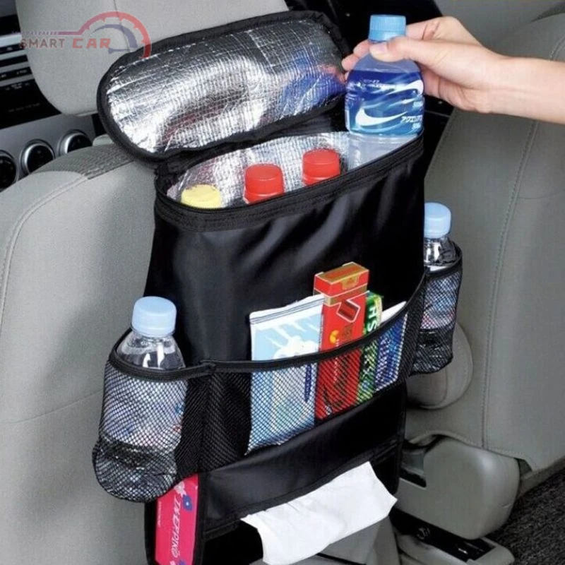 

Новая автомобильная сумка для хранения с несколькими карманами на спинку сиденья автомобиля, органайзер, держатель, дорожная вешалка, черн...