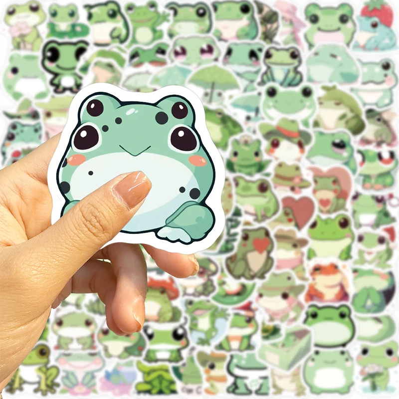

100 Sheets Cute Animal Frog Cartoon Stickers Decals Skateboard Laptop Notebook Phone Suitcase Decoration Sticker Kids Toy
