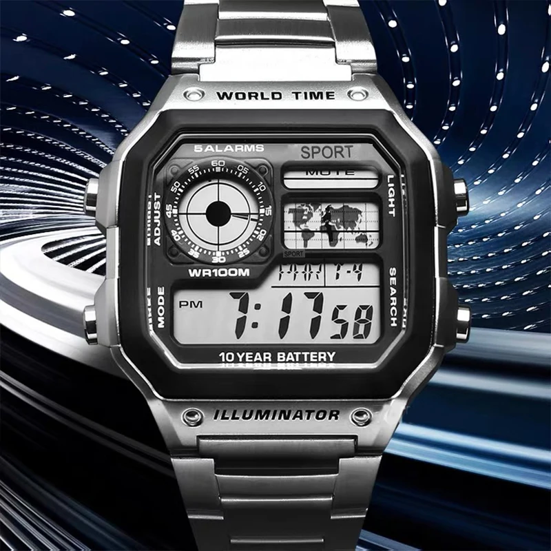 Часы наручные мужские водонепроницаемые роскошные деловые светодиодный вые