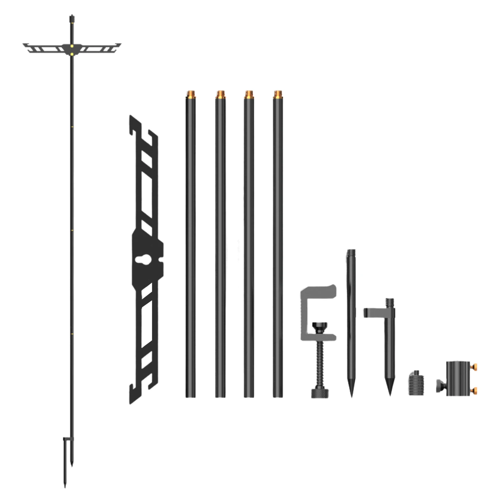 

Складная алюминиевая стойка-фонарь для кемпинга, складная световая стойка для кемпинга с регулируемой высотой, компактная и