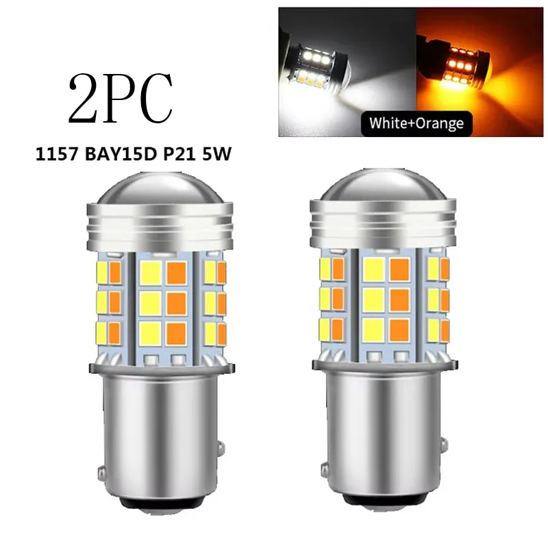 

Двухцветный светодиодный указатель поворота T25 3157 DRL 1157 BAY15D P21/5W Светодиодная автоматическая лампа 12 В Switchback LED T20 7443 W21/5 Вт Светодиодная лампа