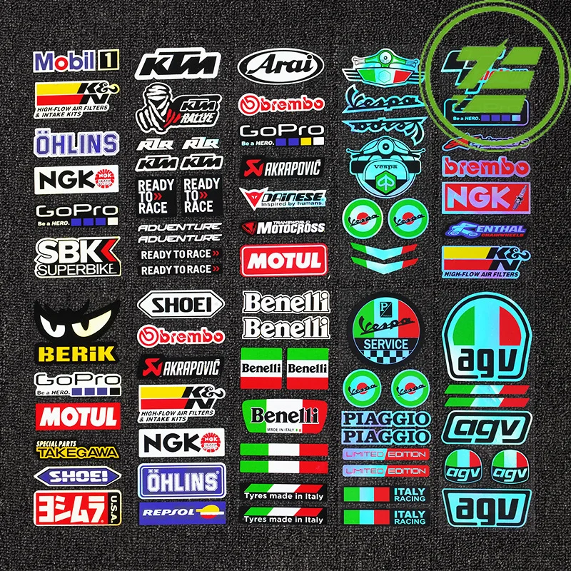 

Laser Rainbow Motorcycle Side Strip Bike Helmet Sticker Car Styling Vinyl Decal for YAMAHA Tmax Honda Suzuki Kawasaki Vespa