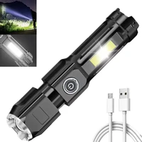 strong light portable flashlighthigh power usb rechargeable zoom highlight tactical flashlight outdoor lighting led flash light