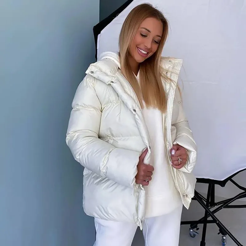 Casual Wear Warm Long Sleeve Lapel Cotton Coat for Women Autumn/winter 2022 Fashion Removable Hoodie Coat