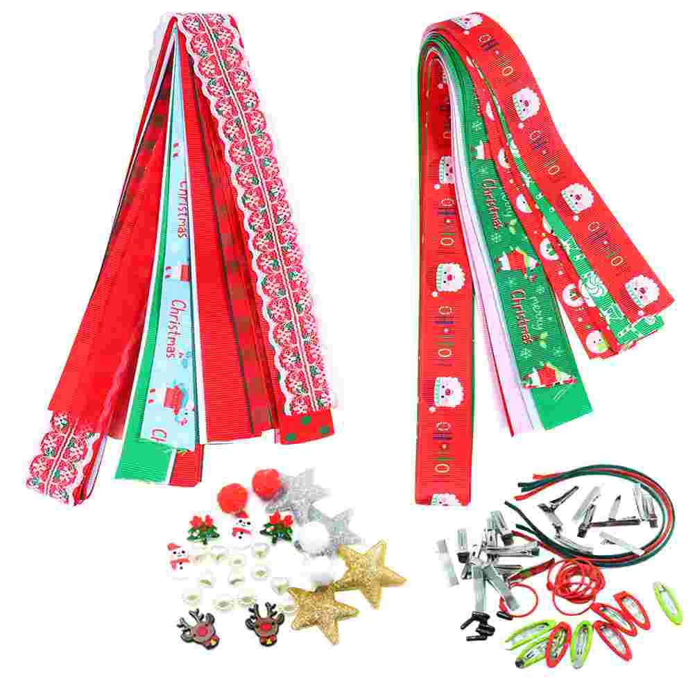 

1 Set/100pcs Christmas Material Hair Decor Making Festival Riband