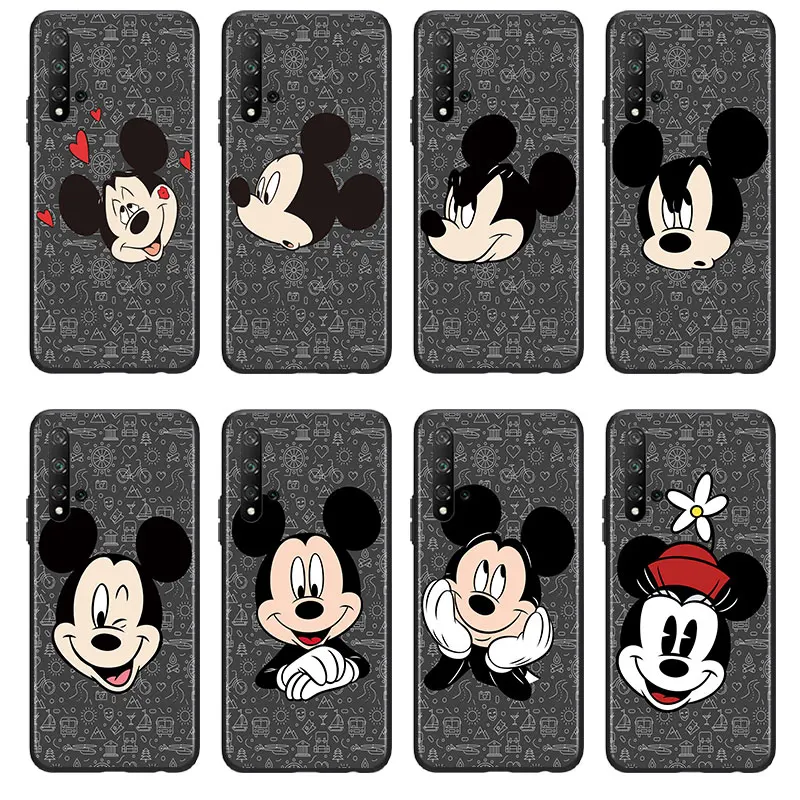 Good looking mickey Phone Case For Huawei Honor 60 50 X30 30i 20 10 10i 10X 9X 9S 9C 9 8X 8A lite Pro Black luxury Silicone Back