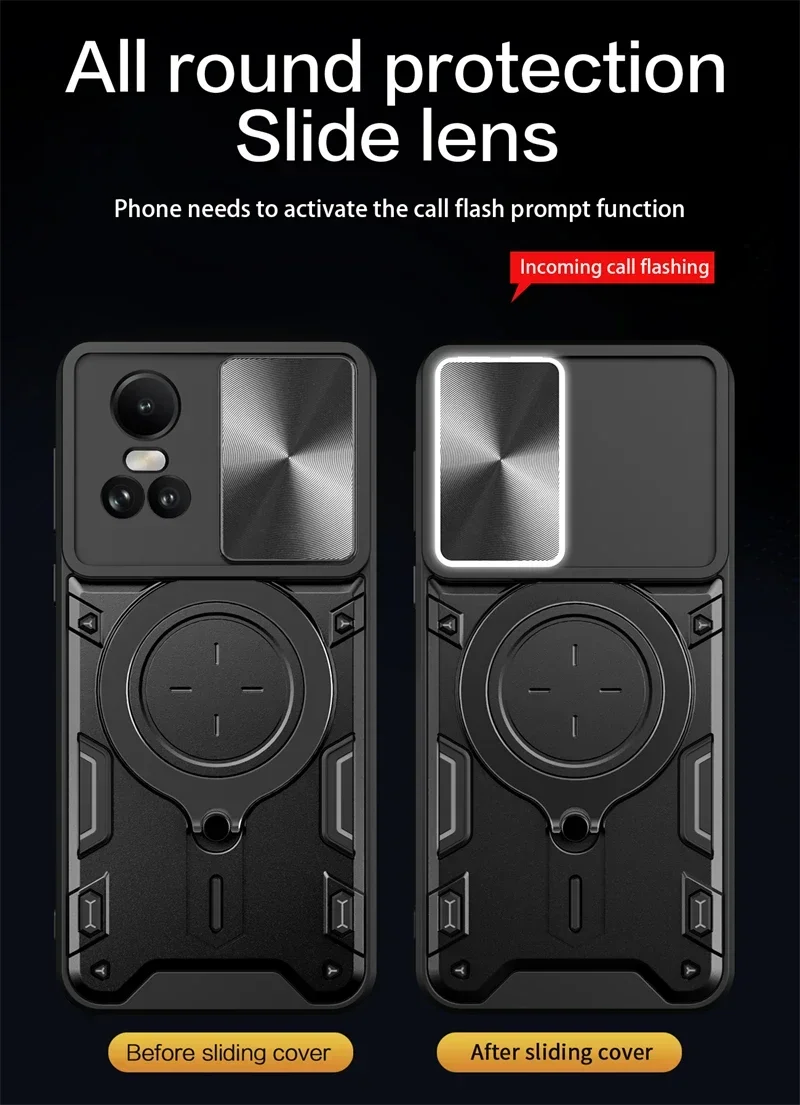 Для OPPO Reno 10 5G CPH2531 Чехол слайд-камера Защитный чехол для телефона Oppo Reno10 Pro Global 2023