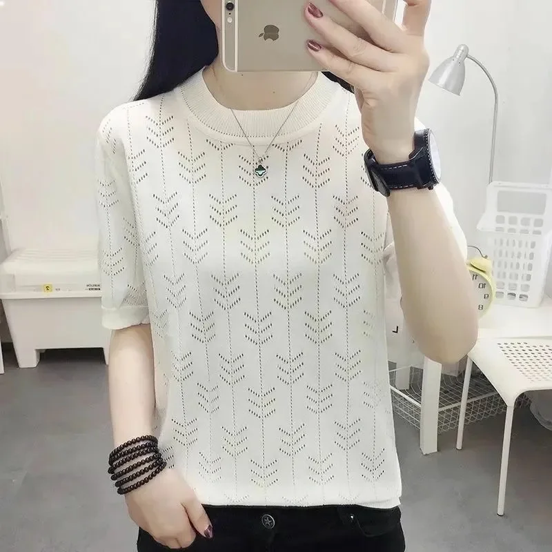 Новинка 2024 женский свитер на весну и лето базовый пуловер с круглым вырезом