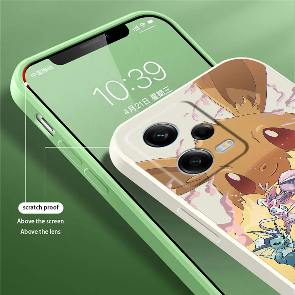 Чехол для телефона с аниме покемоном Gengar Pikachu силиконовый чехол Xiaomi Redmi Note 13 Pro Plus 12