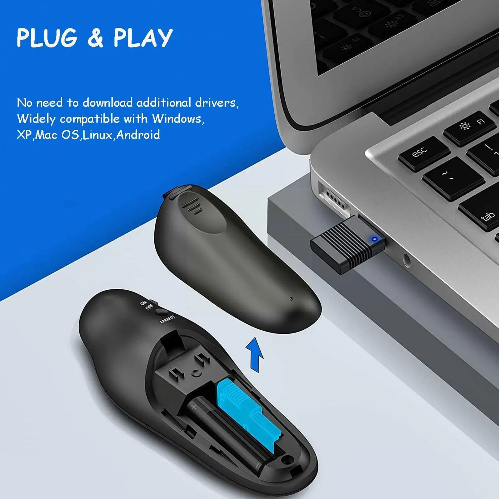 

2.4GHZ Power Pointer Presenter Wireless Remote Red Speech Pointer Projection Pointers Presenter Control Pen Sale Remote Hot D6F7