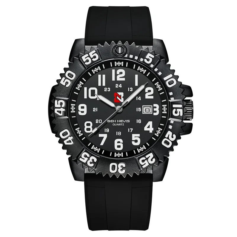 

Christmas Present BEN NEVIS Watch for Men Original Brand Fashion Waterproof Silicone Strap Quartz Wristwatch Reloj Hombre