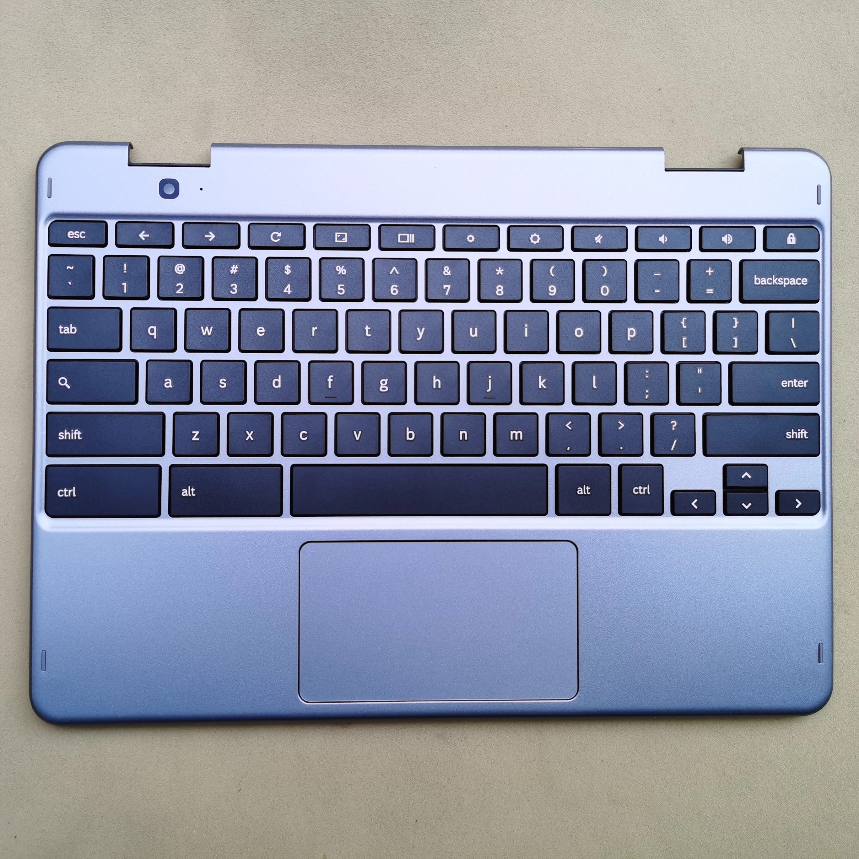 

US new laptop keyboard with touchpad palmrest for samsung Chromebook XE525QBB BA98-01710A