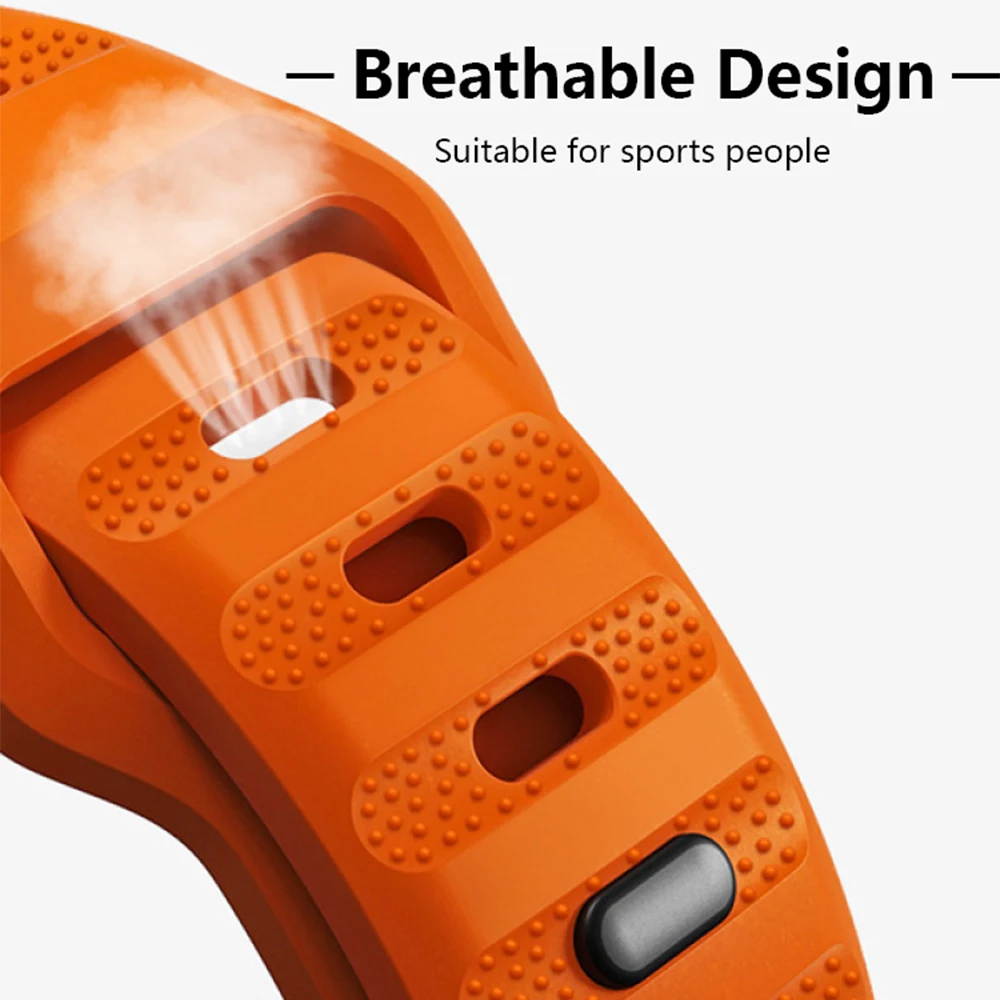 Senior Fluoroelastomer Sport Band for Apple Watch Ultra 49mm 8 7 41 45mm Pin‑and‑tuck Closure Strap for Iwatch 6 5 4 Se 40 44mm