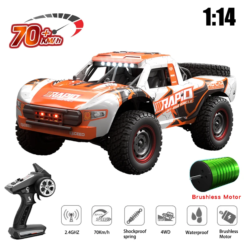 Q130 RC Car 1/14 Desert Pull 4x4 Off-road Truck 2.4G High Speed Car Rc Drift Car Remote Control Toys Vs Wltoys 144001