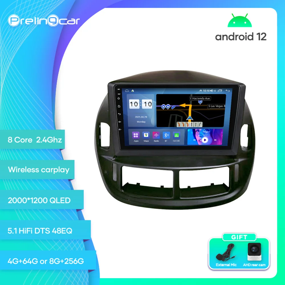 

Prelingcar For Toyota Estima ACR30 RHD 2004 Android 12 Car Monitor 8 256g Carplay RDS GPS Built 2din Radio DVD Player 5.1 DST