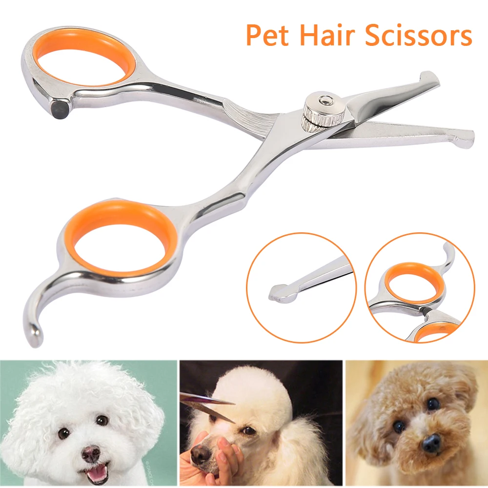 

1Pc Professional Pet Hair Scissor Stainless Steel Durable Safety Rounded Tips Cat Dog Hair Cutting Tools Pets Grooming Scissors