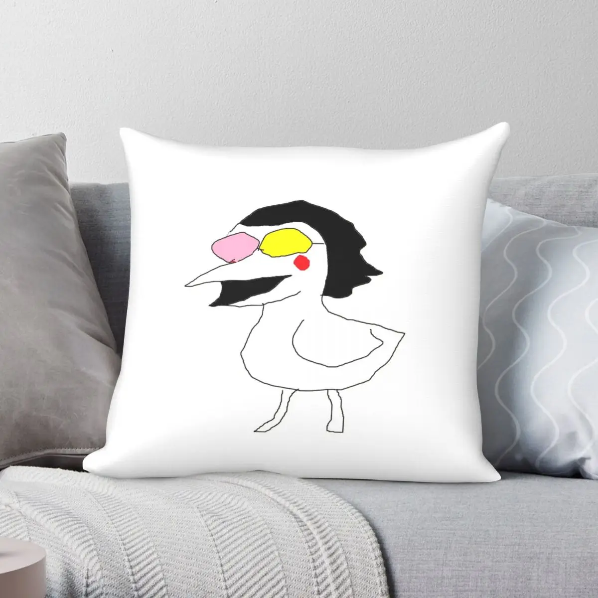 

Spamton But Bird Square Pillowcase Polyester Linen Velvet Printed Zip Decor Throw Pillow Case Car Cushion Cover 18"