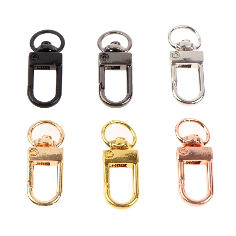 

10Pcs Snap Lobster Clasp Hooks Keyring Gold Silver Plated DIY Jewelry Making Findings For Keychain Neckalce Bracelet Supplies
