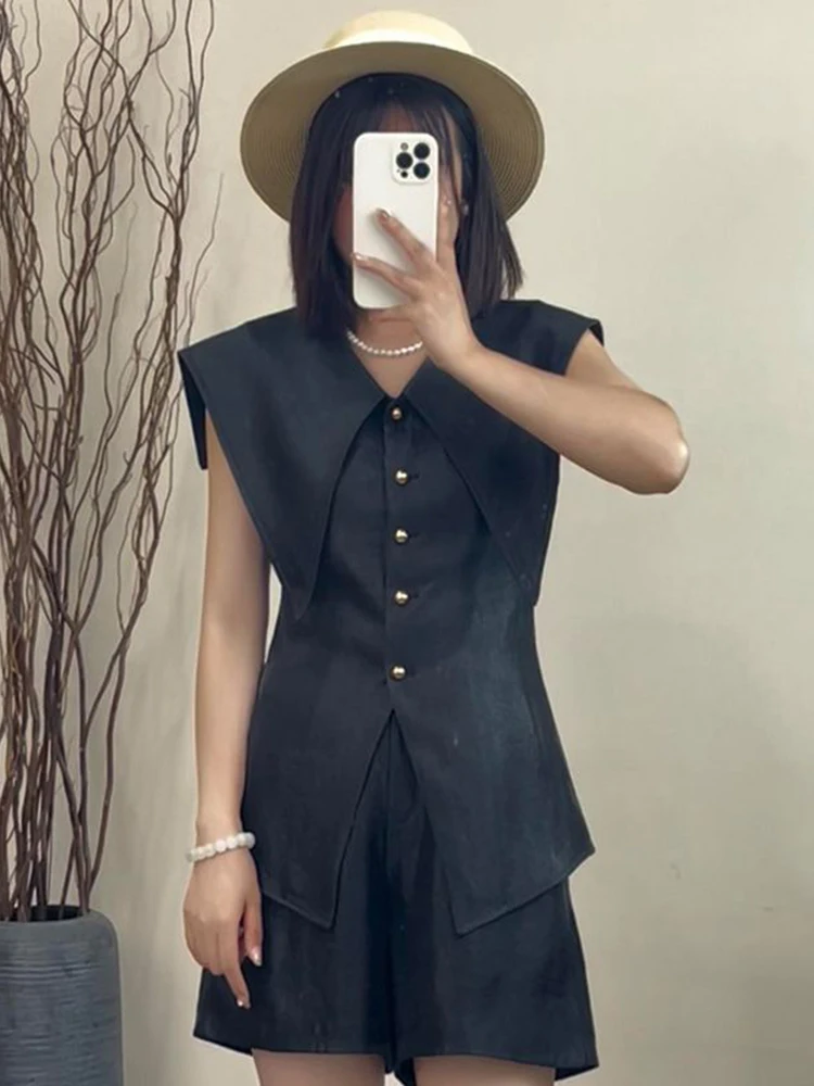 Женский комплект из двух предметов элегантный маленький топ и шорты во