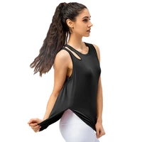 summer women casual breathable loose athletic yoga vest lightweight activewear tops