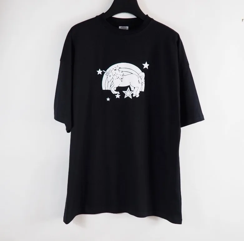 

New luxury Men T Shirts Unicorn VETEMENTs embroidery T Shirts T-Shirt Hip Hop Skateboard Street Cotton T-Shirts Tee Top #A190