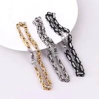 curb link bracelet steel king chain figaro colour gold silver black man woman party bracelets jewelry