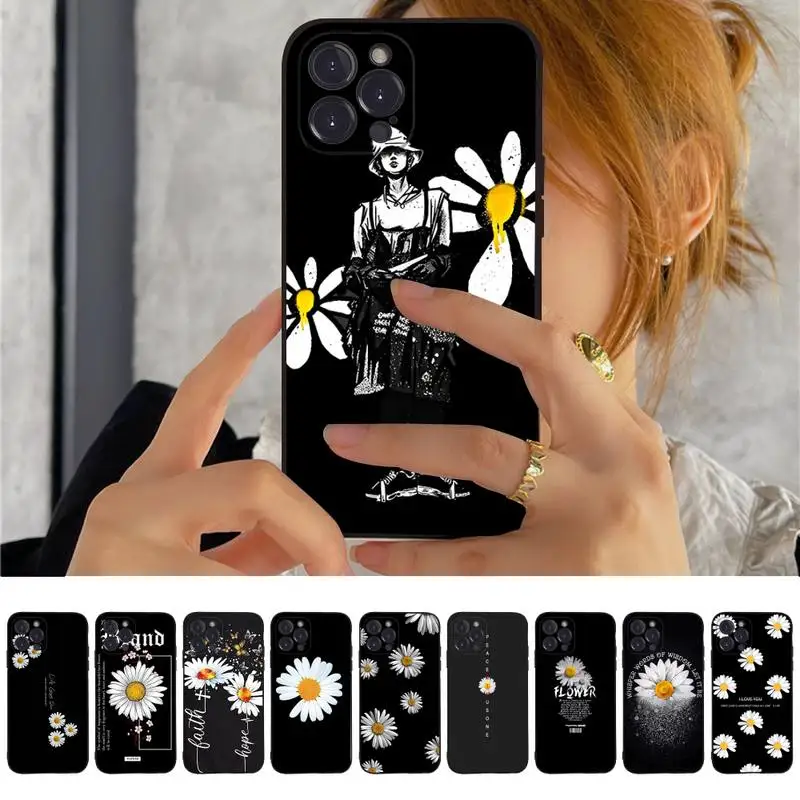 

FHNBLJ little daisy Phone Case Silicone Soft for iphone 14 13 12 11 Pro Mini XS MAX 8 7 6 Plus X XS XR Cover