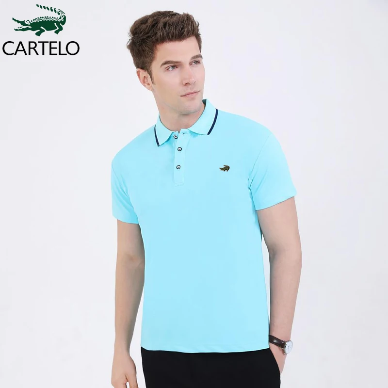 

2023 Embroiderey CARTELO Polo Hot Selling Men's Polo Shirt Spring Summer New Business Casual Breathable Lapel Polo Shirt for Men