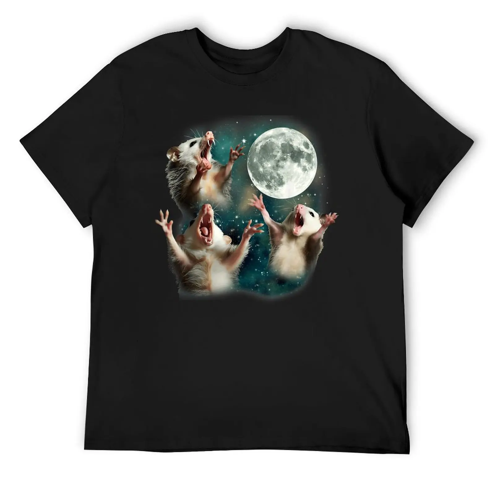 Рубашка Три Possums Howling at Moon футболка Like 3 волки винтажная одежда пот рубашки с