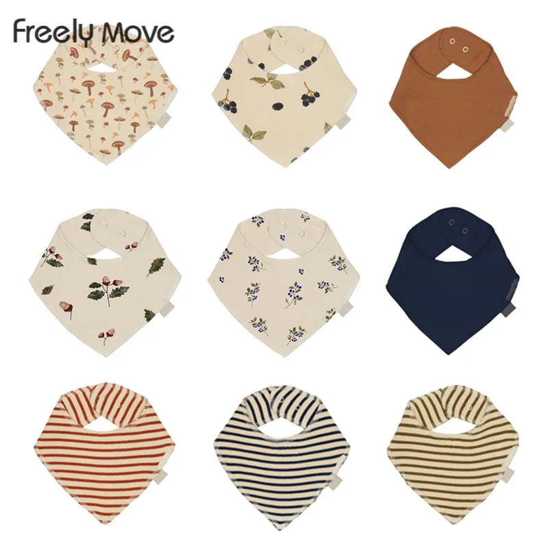 

Freely Move Baby Bib Soft Cotton Baby Drool Bibs Triangle Scarf Comfortable Drooling and Teething Towel Saliva Towel for Newborn