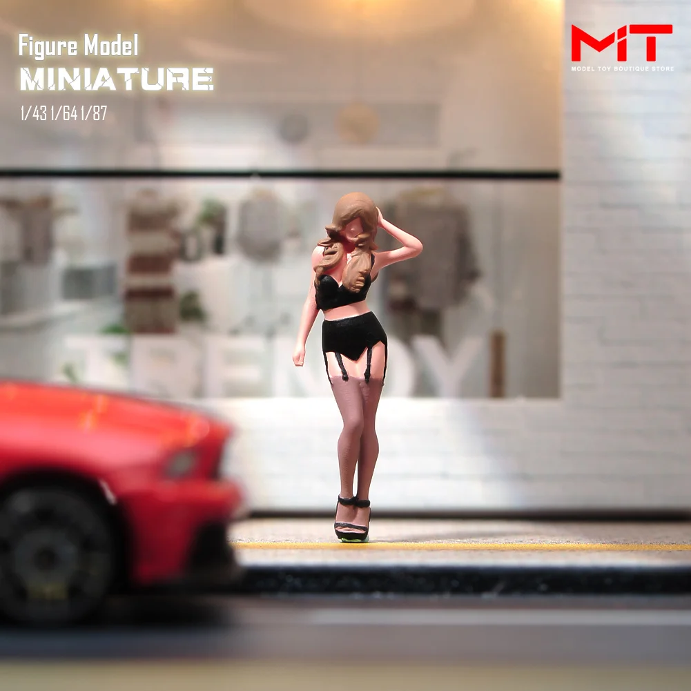 Миниатюрные фигурки 1/87 1/64 1/43 1/24 модель гламурной девушки статуэтка из смолы