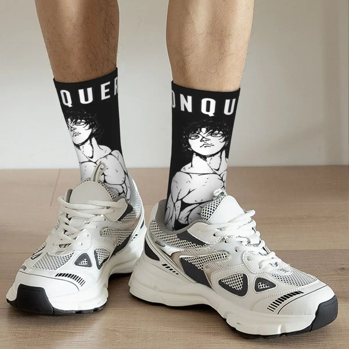 Носки Baki Hanma покорительные Мужские Женские носки из полиэстера повседневные