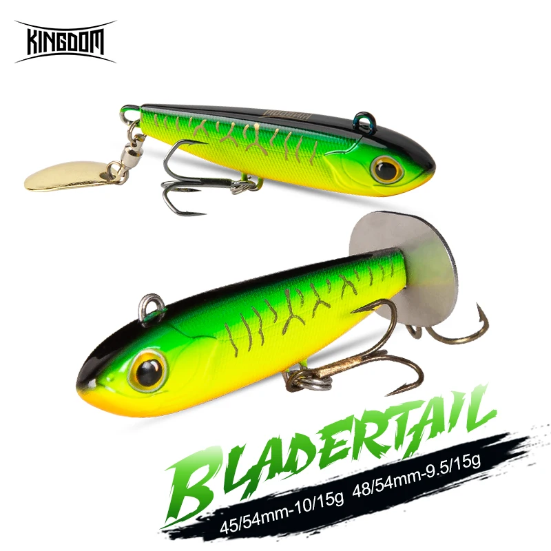 Kingdom VIB Fishing Lures Jigging Blade On Tail Hard Lure Vibration Sinking Wobblers Artificial Baits Fishing Tackles For Bass