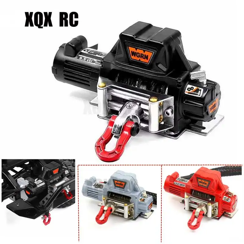 

Metal Automatic Simulated Winch With Steel Wire For 1/10 RC Crawler Car Axial SCX10 90046 D90 Traxxas TRX4 Redcat w22