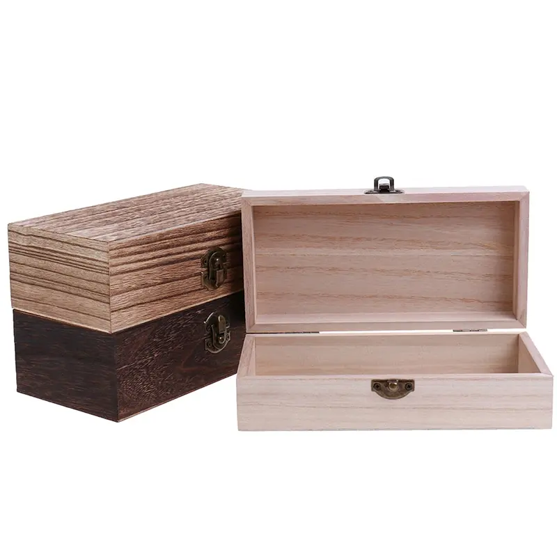 

1 шт. винтажная шкатулка для украшений, настольная деревянная коробка для хранения, Подарочная коробка, прямоугольная деревянная коробка с ...