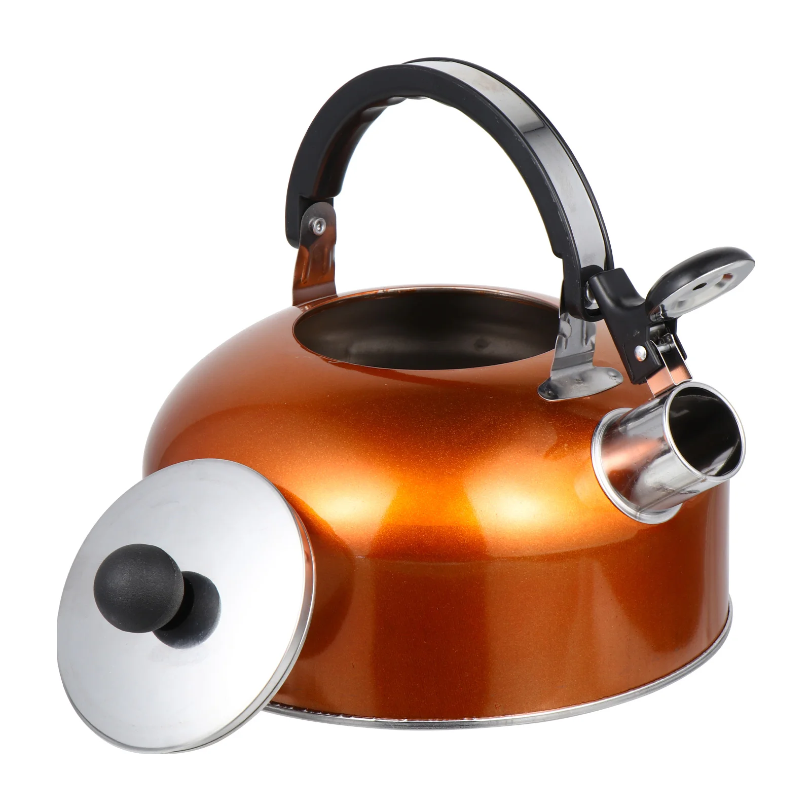 

1Pc Flat Bottom Kettle Durable Teapot Boiling Kettle Stainless Steel Tea Kettle Kettles water